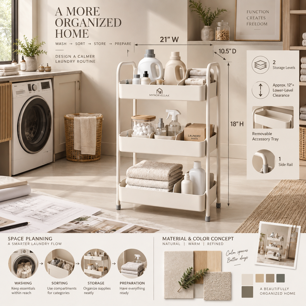 MYNORVELLAA™ Laundry Organization Station - From stain treatment to the final load, keep the routine together.