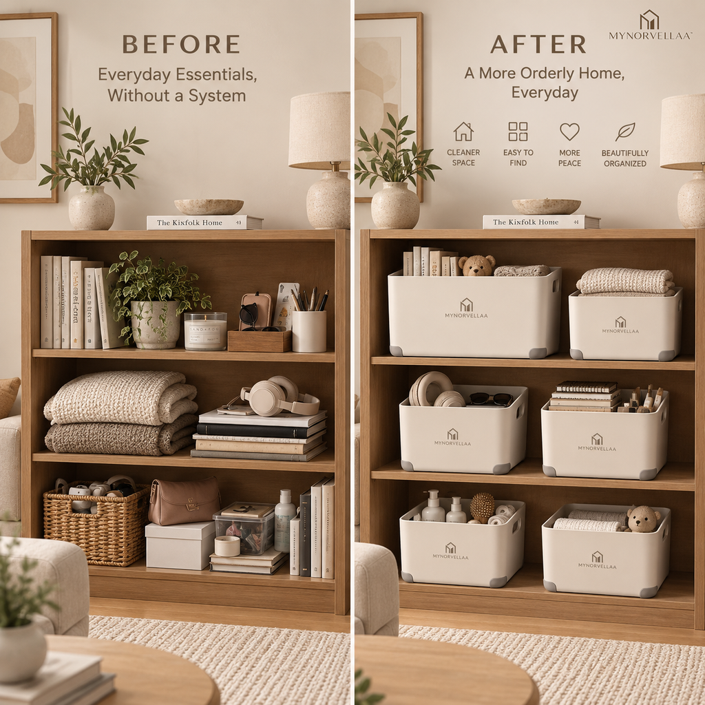 MYNORVELLAA™ Modular Multipurpose Storage Bin Set - One simple system for the small things that move around your home.