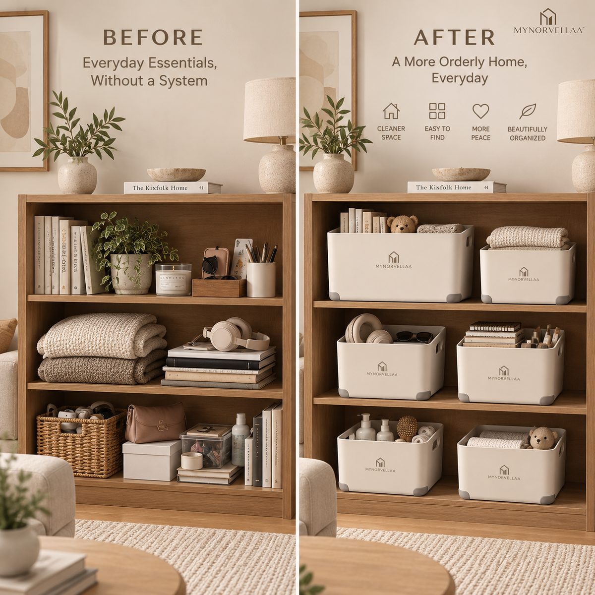 MYNORVELLAA™ Modular Multipurpose Storage Bin Set - One simple system for the small things that move around your home.