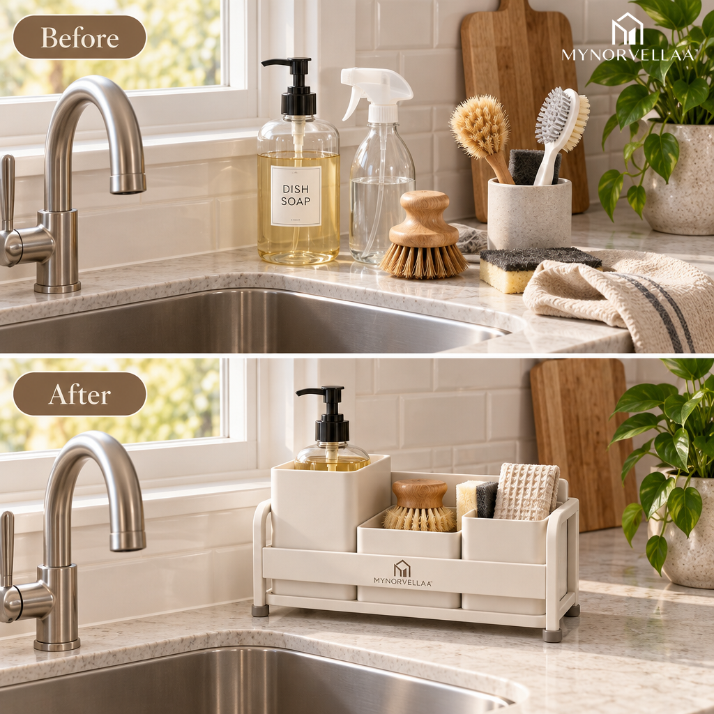 MYNORVELLAA™ Sink-Side Organizer Station - Give everything around the sink one place to land.
