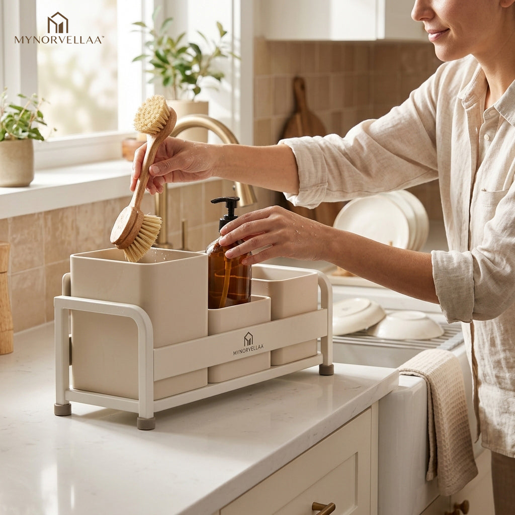 MYNORVELLAA™ Sink-Side Organizer Station - Give everything around the sink one place to land.