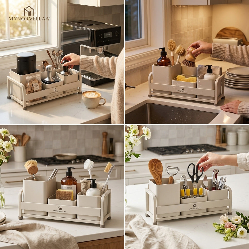 MYNORVELLAA™ Sink-Side Organizer Station - Give everything around the sink one place to land.