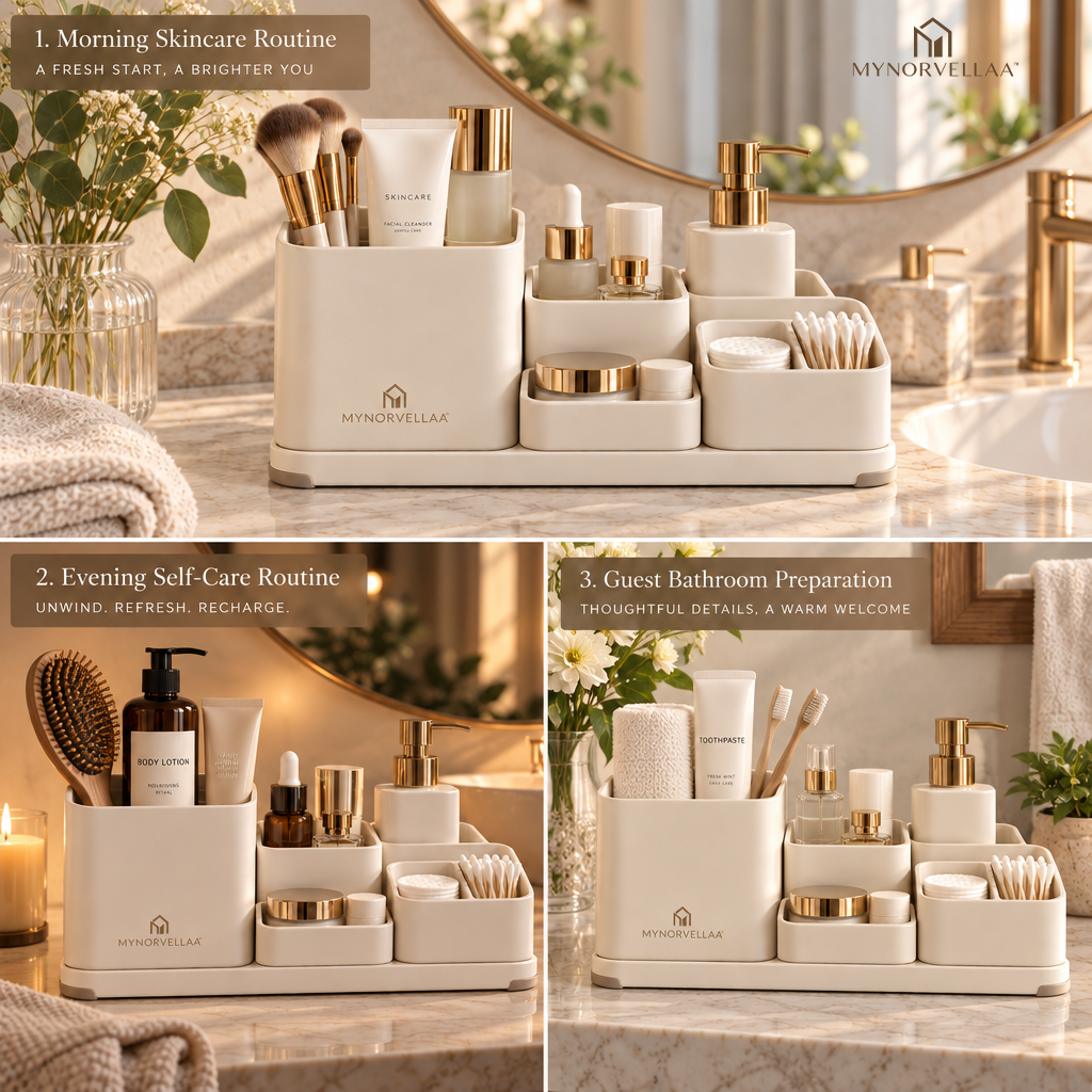 MYNORVELLAA™ Modular Bathroom Organizer Set - For the things you use too often to put away.
