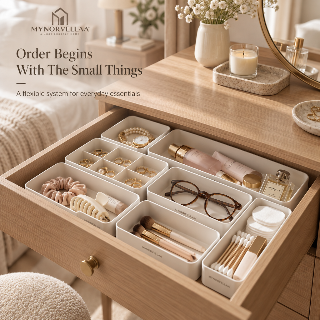 Modular Drawer Organizer Set - Build the drawer around the things you actually use.