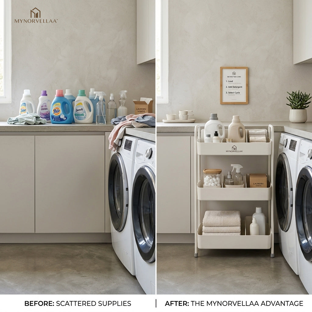 MYNORVELLAA™ Laundry Organization Station - From stain treatment to the final load, keep the routine together.