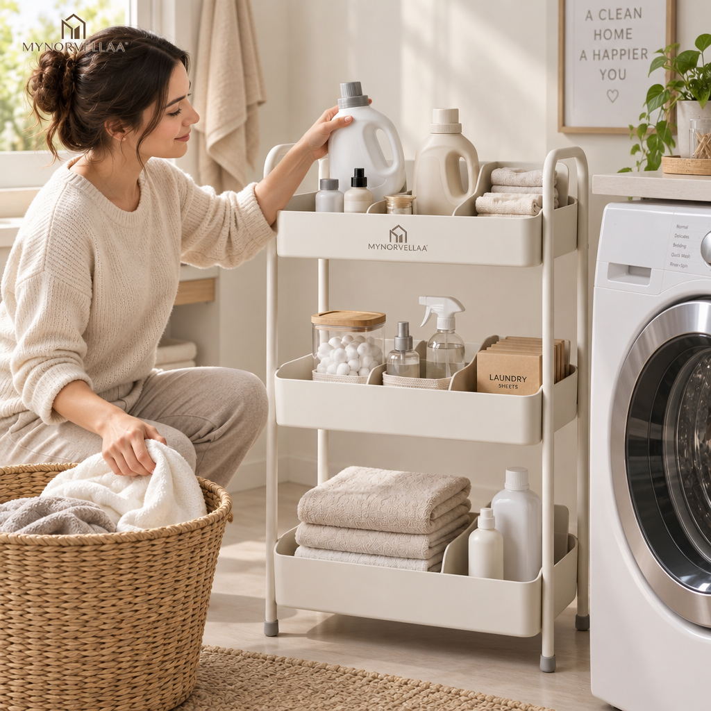 MYNORVELLAA™ Laundry Organization Station - From stain treatment to the final load, keep the routine together.