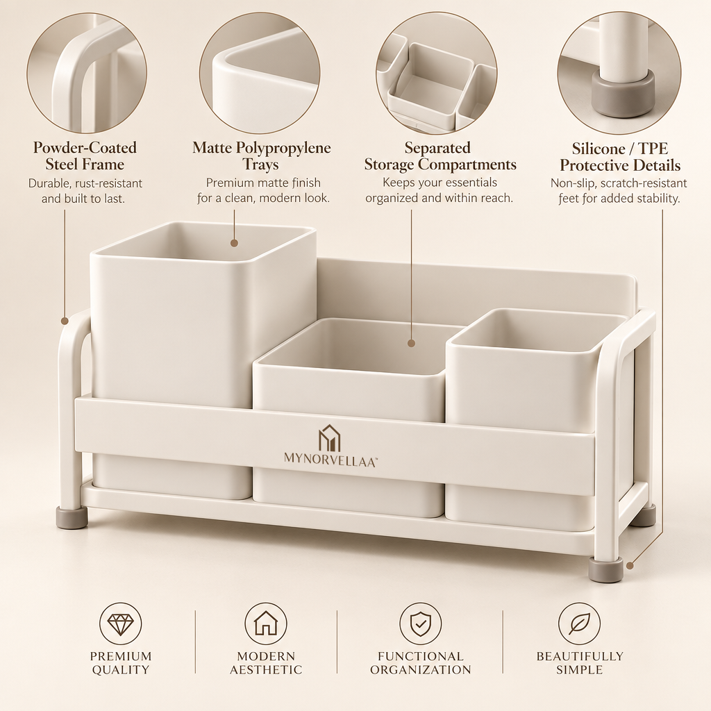 MYNORVELLAA™ Sink-Side Organizer Station - Give everything around the sink one place to land.