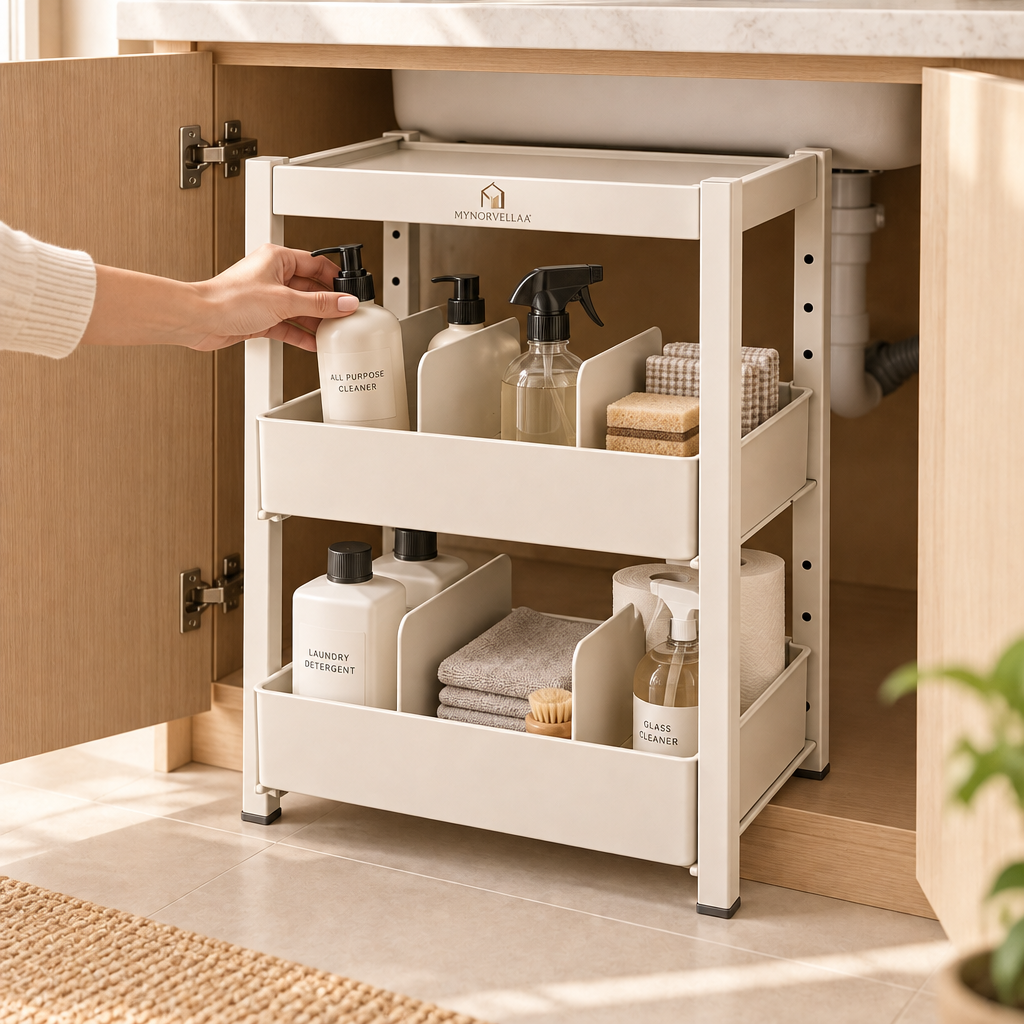 Freestanding Under-Sink Drawer System - Make the space under your sink easier to see, reach and keep in order.