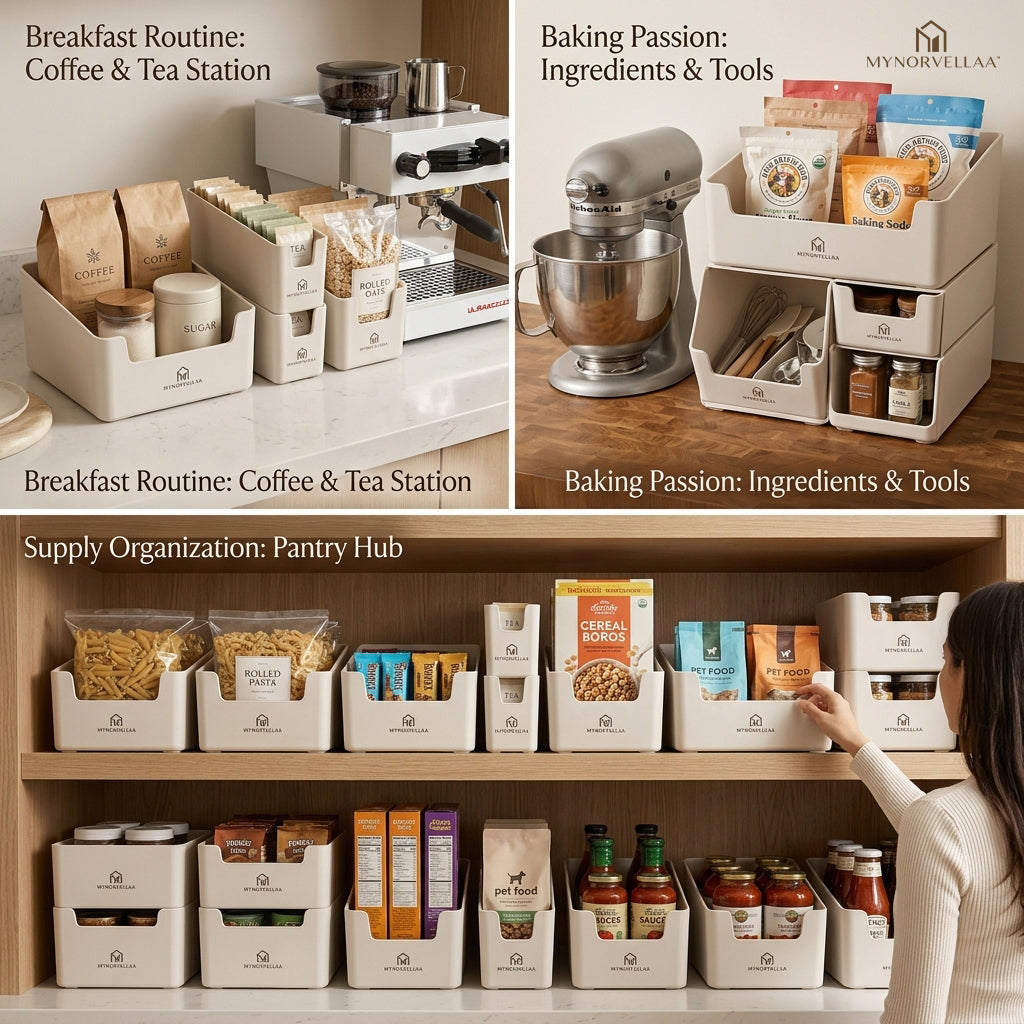 MYNORVELLAA™ Modular Pantry Organizer Set - Give the pantry categories you can actually keep up with.