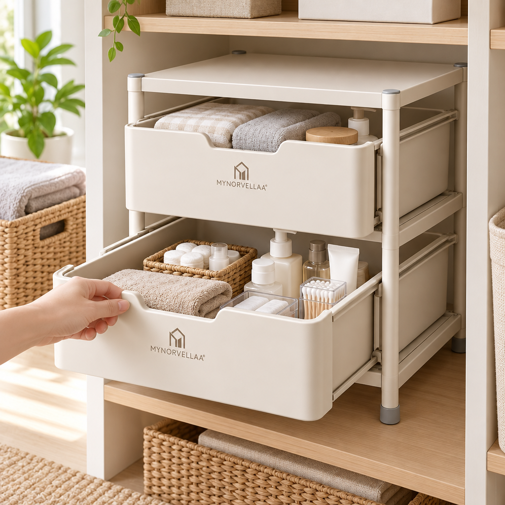 Stackable Cabinet Drawer System - Add drawers where your cabinet only gives you shelves.