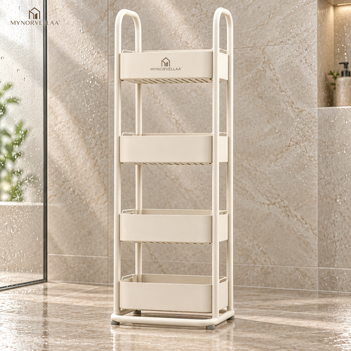MYNORVELLAA™ Freestanding Shower Caddy - More shower storage. Nothing added to the wall.
