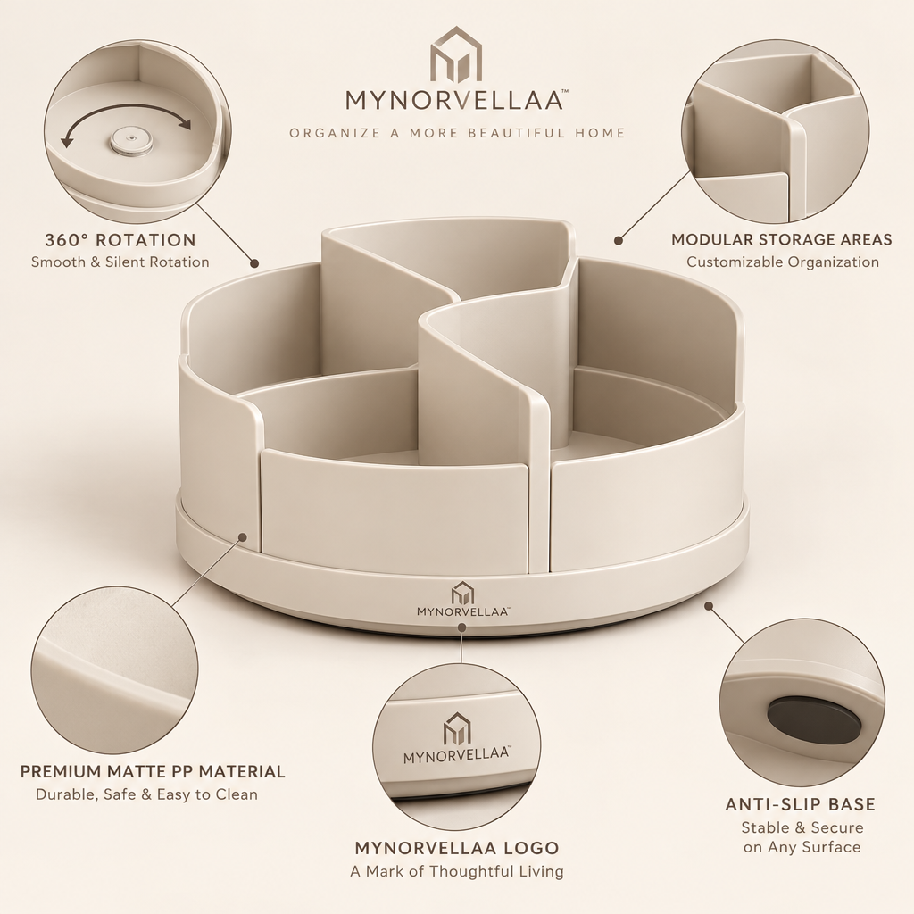 MYNORVELLAA™ Modular Turntable Organizer - Turn the shelf instead of reaching to the back of it.