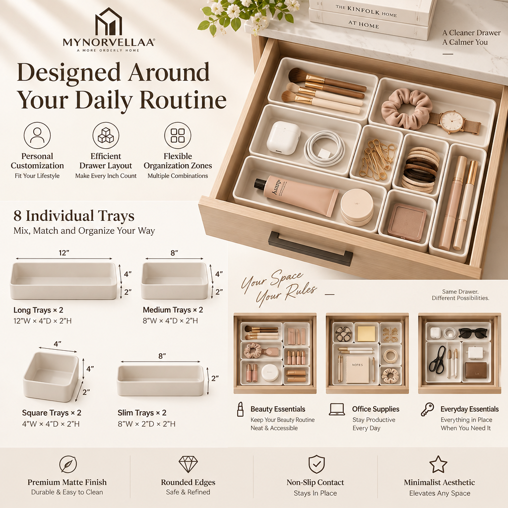 Modular Drawer Organizer Set - Build the drawer around the things you actually use.
